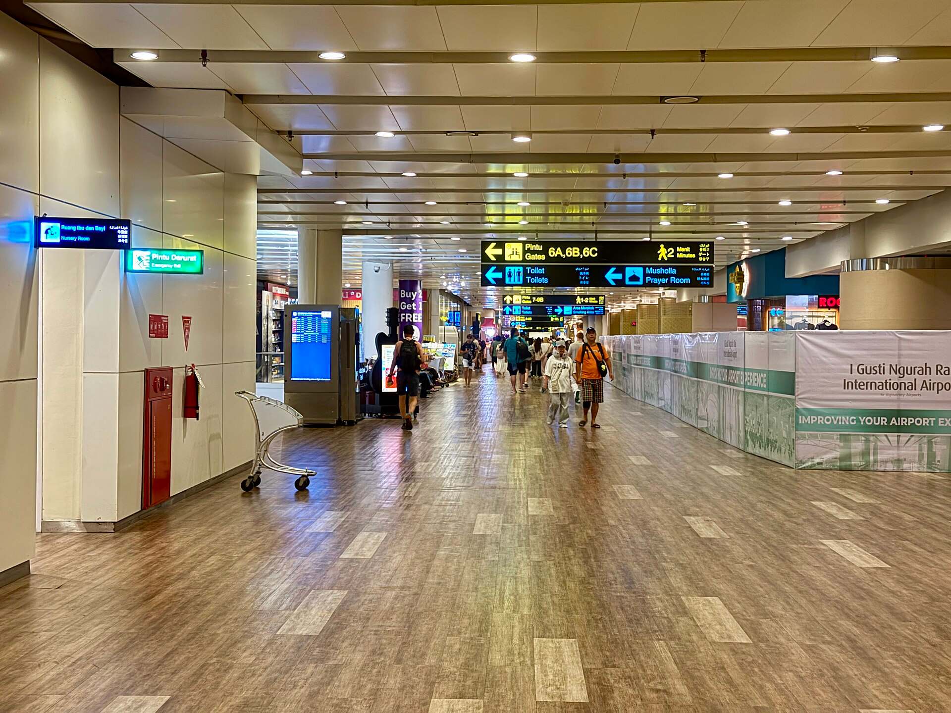Arrivals corridor at Bali’s Ngurah Rai International Airport